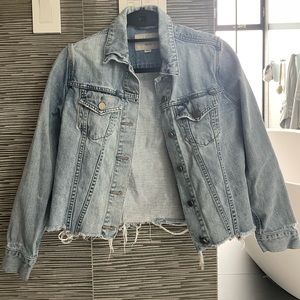All Saints Cropped Denim Jacket (Small)